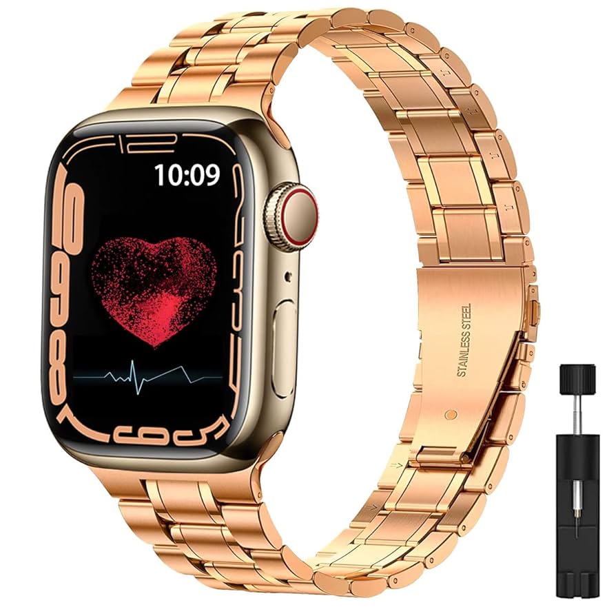 アップルウォッチ7 41m ステンレスバンド Amazon.co.jp: 対応Apple Watch 7/se/6/5/4/3/2/1バンド 【軽量